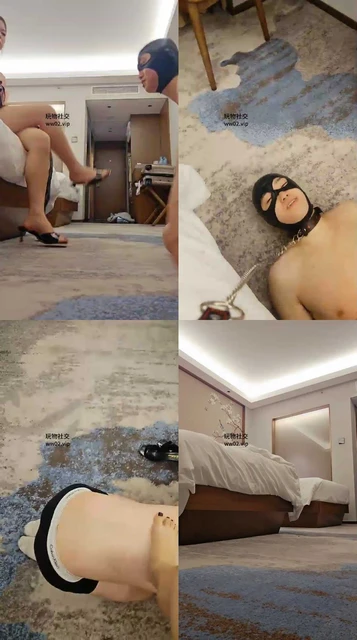 【上头姐妹团】滴蜡踩踏/跪舔脏鞋裸足/脚下喂食/吃烟灰