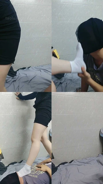 【夜巴黎】尝试喝圣水/踩踏/闻舔原味白袜jio