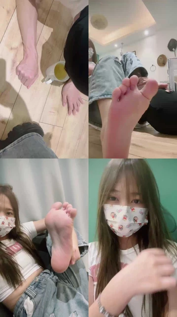 【樱子大人】磕头求圣水/闻舔运动鞋白袜裸足