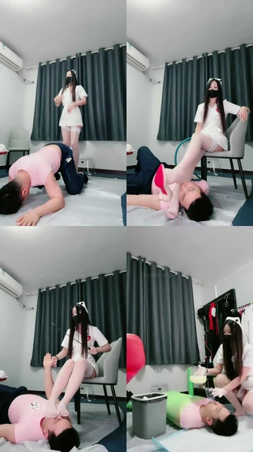 【猫神大人】制服诱惑-白丝护士小姐姐强迫虐