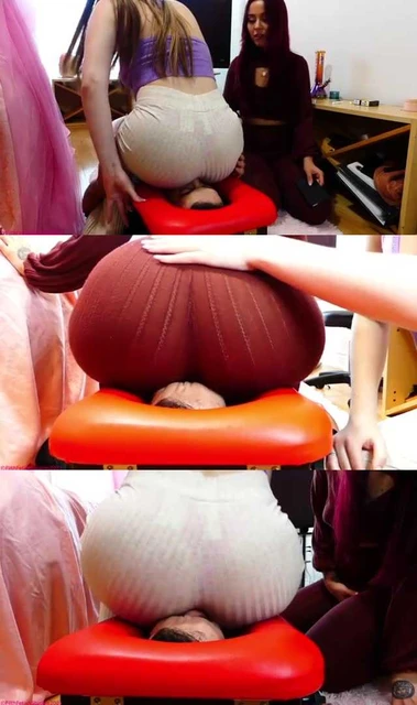 【欧美女王】Bella女神和闺蜜性感蜜桃臀坐脸窒息调教！Q弹美臀坐扁狗脸！