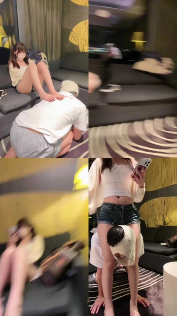 【咖咪】洛丽塔S-内裤套头/裸足踩绿帽/舔脏鞋臭脚/脚踩喂食