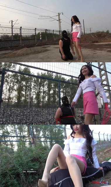 【冷柔】户外粗口羞辱，残酷耳光，骑马