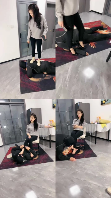 【芷镜小主】运动回来调狗-踩踏/闻臭鞋/品尝裸足