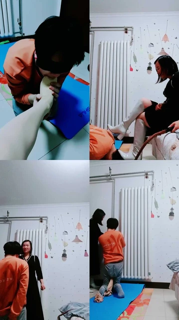 【美容院S】跪舔原味肉丝jio/手铐/丝袜塞嘴/鞭打耳光