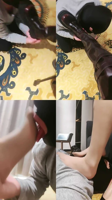 【于少奶奶】沉浸式舔脏长靴+高跟/肉丝脚深喉