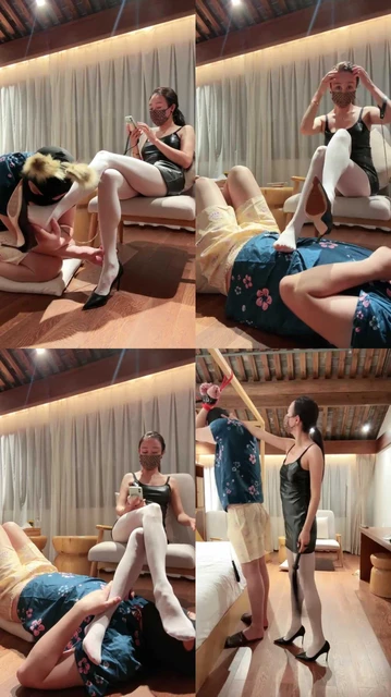 【苒溪】贱狗就喜欢舔白丝袜还喜欢被吊起来