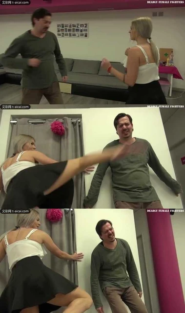 【欧美女王】偷窥男被女神连环暴踢干废！惨遭绞杀处刑！