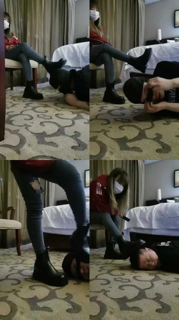 【文文文】素人-闻舔原味棉袜/短靴踩头