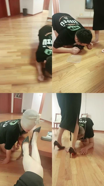 【王妃】高跟脚下喂食圈养犬