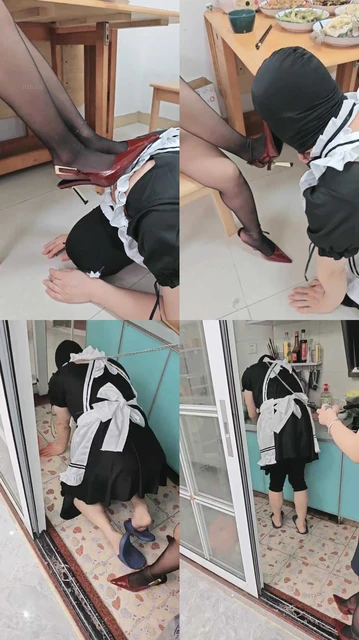 【木子大大】空姐S-女仆变装奴伺候主人吃饭