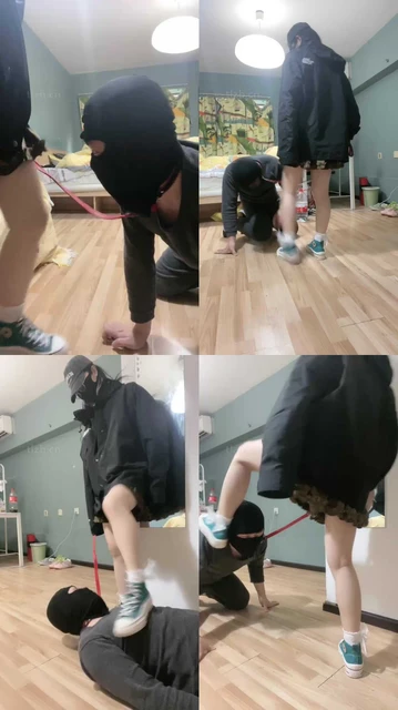 【黑泽兮】高帮鞋白袜脚重度踢踹虐打