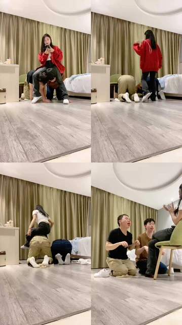 【海绵大大】小白鞋女神VS双M-转胯骑马/丝袜塞嘴数据线抽