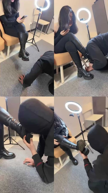 【蜜雪】狗舌清理脏皮靴