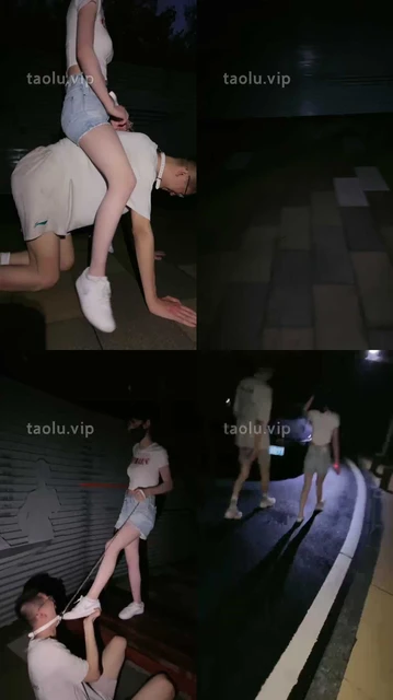 【暴力美学】夜间户外调-踢踹骑马/踩踏/跪舔鞋底jio