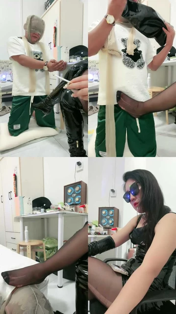 【千面女王】长靴物化脚垫奴才