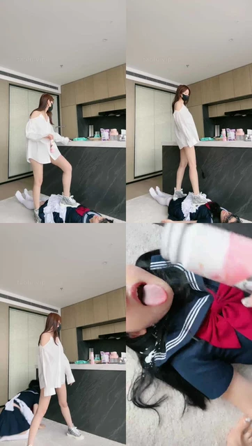 【美美子】母畜-全体重踩踏/转胯鞭打/脚喂酸奶/闻白袜