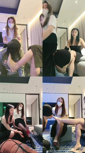 【安琪】情侣奴-奴下奴-跪舔臭脚/闻高跟/踩踏捆绑【双视角版】