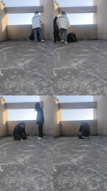 【最抗揍M】精神小妹天台暴力虐