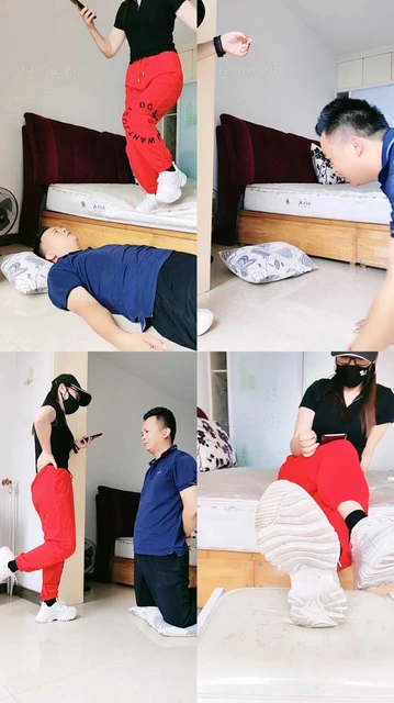 【郡主大人】小白鞋-提档/全体重踩踏/人体鞋刷【双视角版】