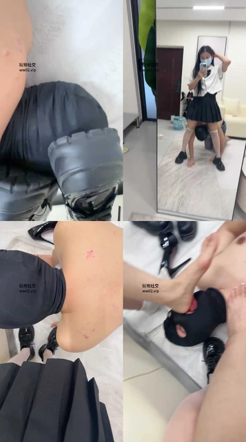 【萝莉糖糖】皮鞋白丝踩虐/坐脸窒息/藤条鞭打