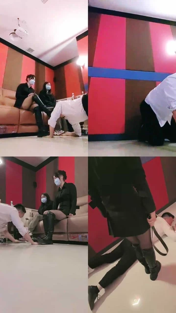 【萱萱】双美女-私人影院无情跺踩-新道具窒息【双视角版】