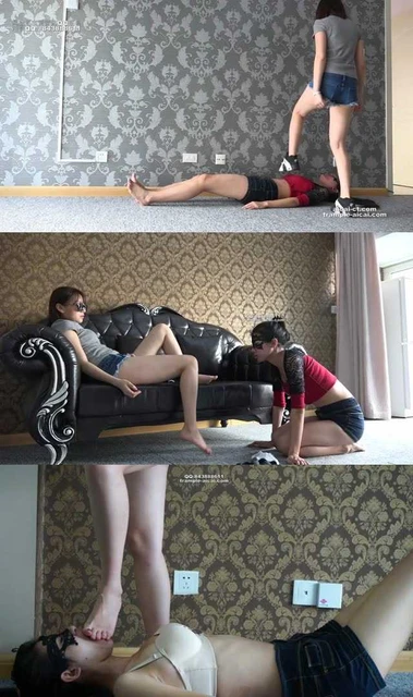 【小妮女主】白袜运动鞋全体重无情践踏女