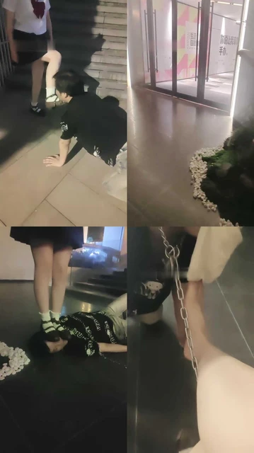 【欣欣】深夜户外调-狗链遛狗爬行/骑脖子/吃袜子转胯【完整版】