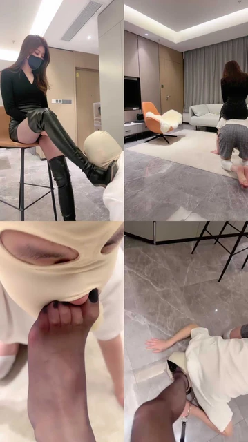 【美美子】超美车模长靴骑马踩踏遛狗