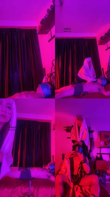 【魔鬼天使】万圣节超恐怖妆容丝巾捆绑虐