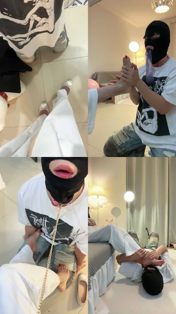 【苒溪】御姐S-平底鞋紫色丝袜诱惑虐