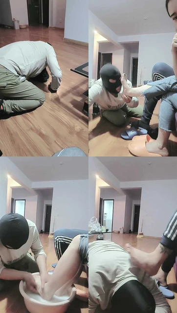 【冷魅夫妻】迎接情侣约会回家-混合洗脚水/踩踏