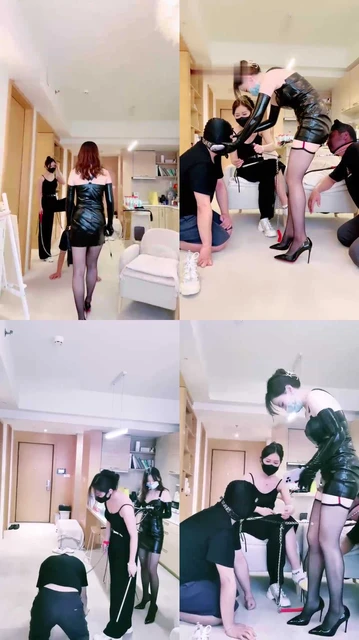 【茹雪】续集-美甲店双S-关狗笼/碾压踩/藤条鞭子抽【双视角版】