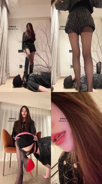 【琪琪sama】男奴的特殊服务-皮靴/高跟踩虐-坐脸/闻舔黑丝脚