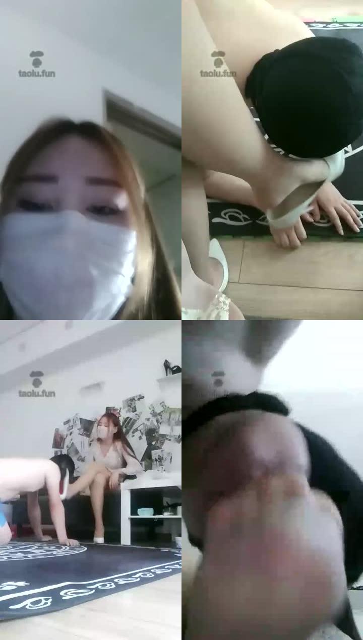 【薇安BABA】居家玩狗丝袜都舔湿了 