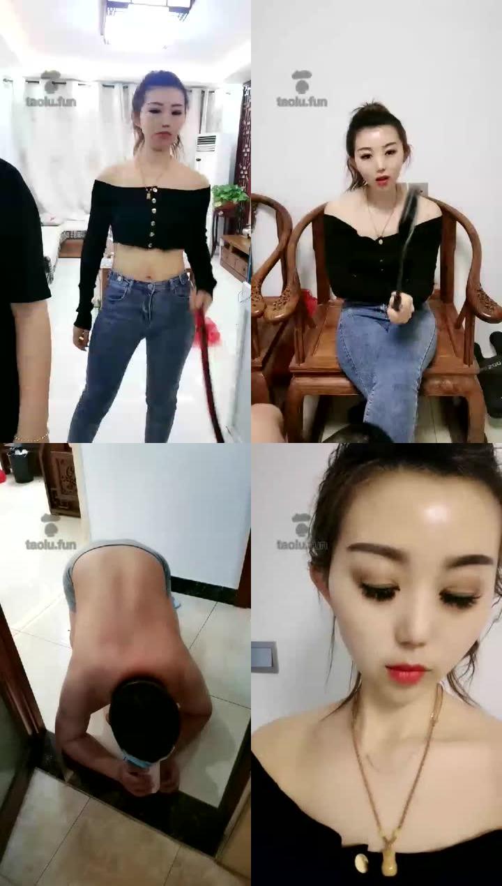 【黛颜】双主深夜虐狗圣水踢打 